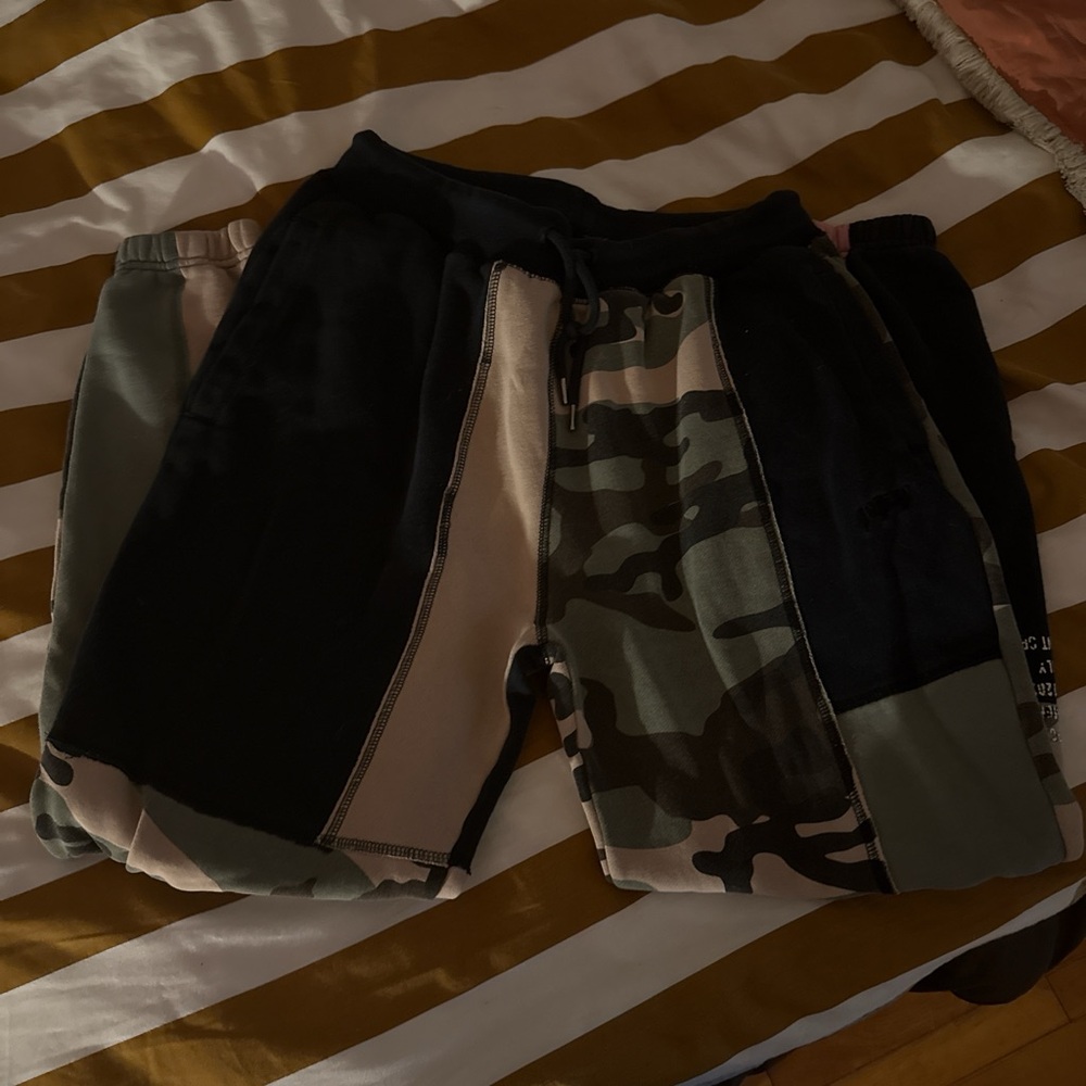 10.Deep Multicolor Patchwork Cargo Pants - image 3